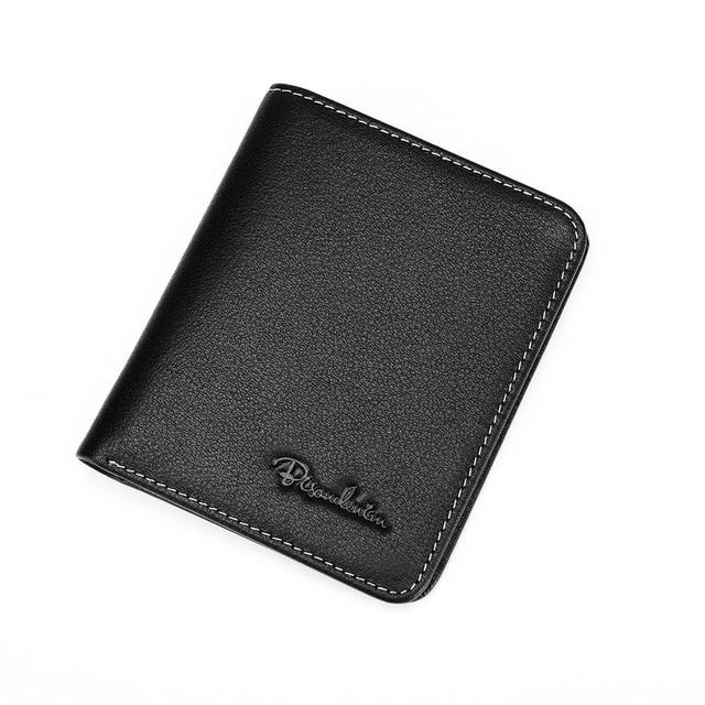 BISON DENIM Black Purse Genuine Leather Men's Wallets