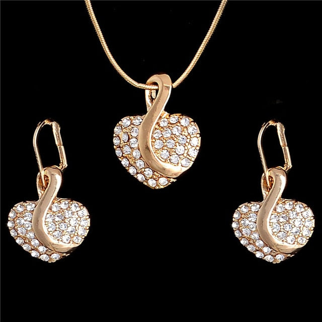 Dubai Gold Crystal women's Jewelry set