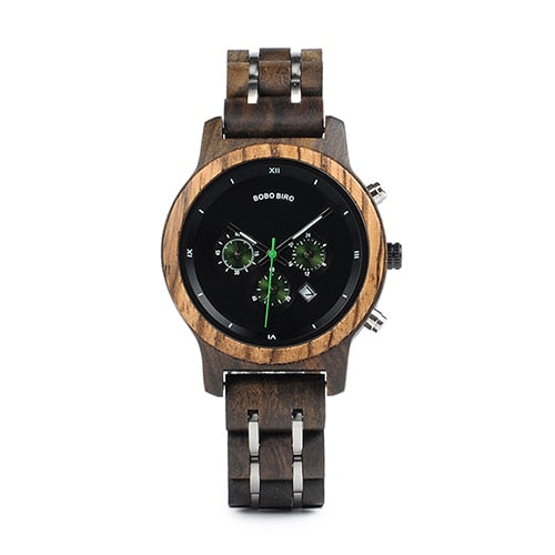 Wood and Steel Combined Design  Three Colors Option lovers watch
