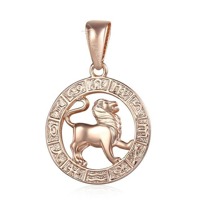 Zodiac Sign Constellations gold Pendants Necklaces For Women & Men