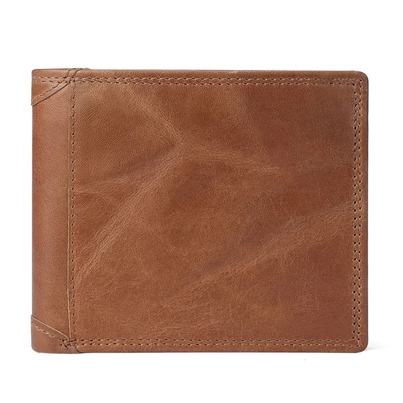 Cow Leather Men Wallets with Coin Pocket Vintage Male Purse
